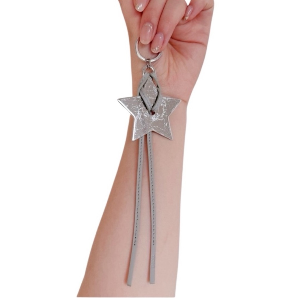 ❌SOLD❌ Christian Dior STAR Key Ring Around The World line Silver, Grey Strap - Picture 3 of 10